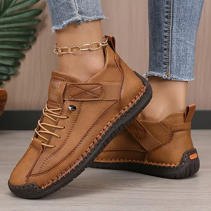 KEVARA | Punta ancha de cuero zapatos
