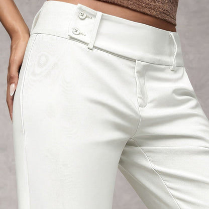 SIVARA | Pierna ancha tejido plano pantalones