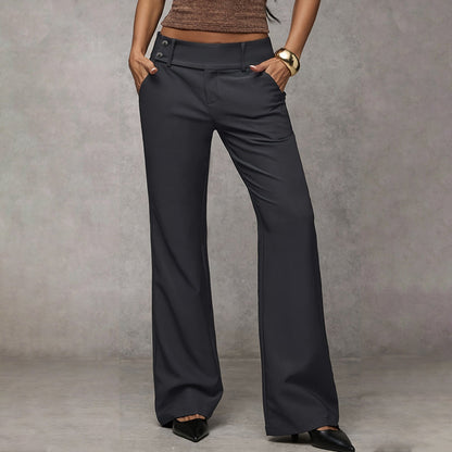 SIVARA | Pierna ancha tejido plano pantalones