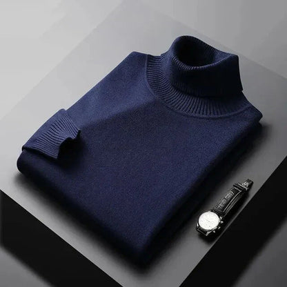 TOMMY | Suéter clásico de cuello alto de cachemira suave