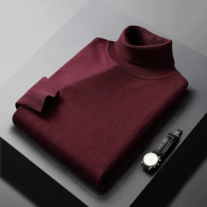 TOMMY | Suéter clásico de cuello alto de cachemira suave
