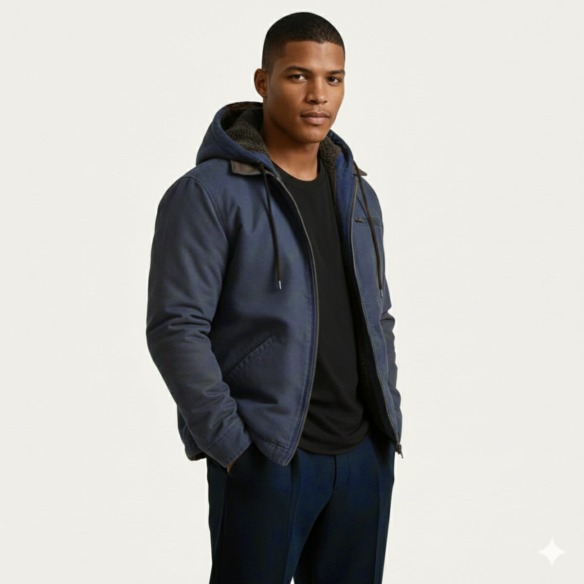 ALTIERIE | Chaqueta moderna con capucha y forro térmico para hombre